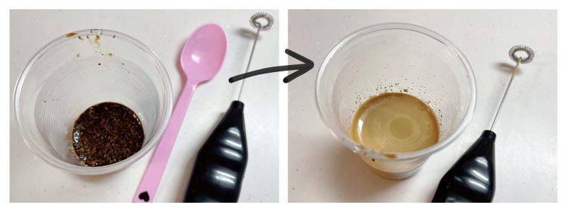 ダルゴナコーヒーの調理後